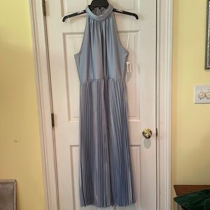 Women’s Slate Blue pleated formal dress New with tags